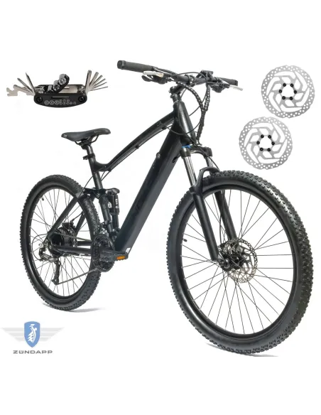 Rower Elektryczny Męski Górski 27,5" SHIMANO Tarcze 250 W LCD MTB Rapidfire