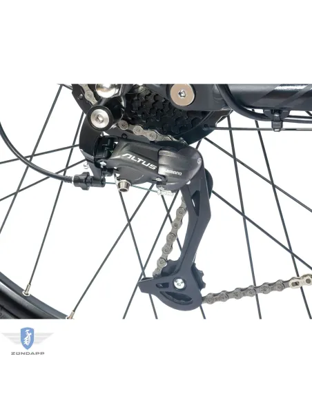 Rower Elektryczny Męski Górski 27,5" SHIMANO Tarcze 250 W LCD MTB Rapidfire