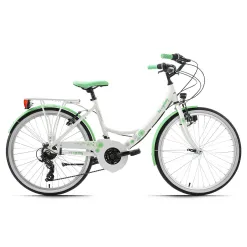 Rower Dziewczęcy 24 Miejski Dziecięcy Światła Alu
