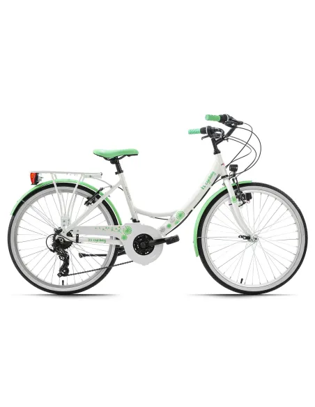 Rower Dziewczęcy 24 Miejski Dziecięcy Światła Alu - 1