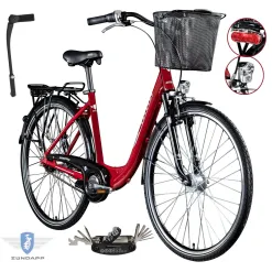 Rower Damski Miejski 28 SHIMANO Nexus Amortyzacja Błotniki Stopka Światła