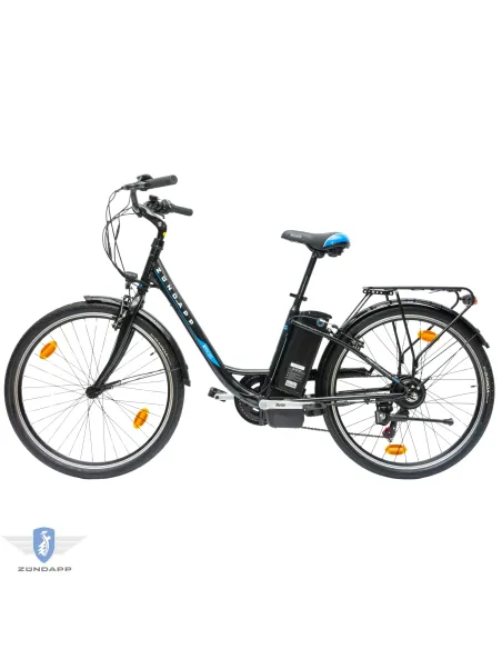 Rower Elektryczny Damski Miejski 26" SHIMANO 250 W LED Bagażnik Oświetlenie