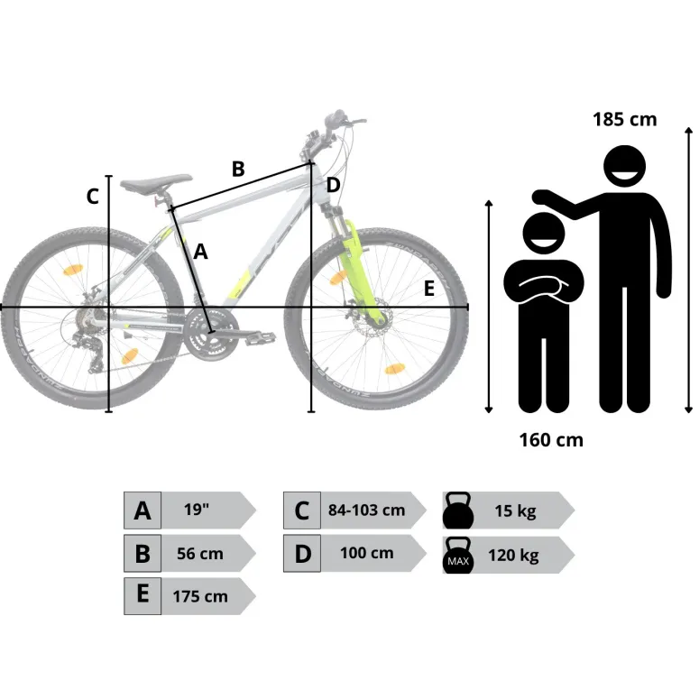 Rower Męski Górski 27,5" SHIMANO Aluminium MTB Amory Stopka Tarcze Dzwonek