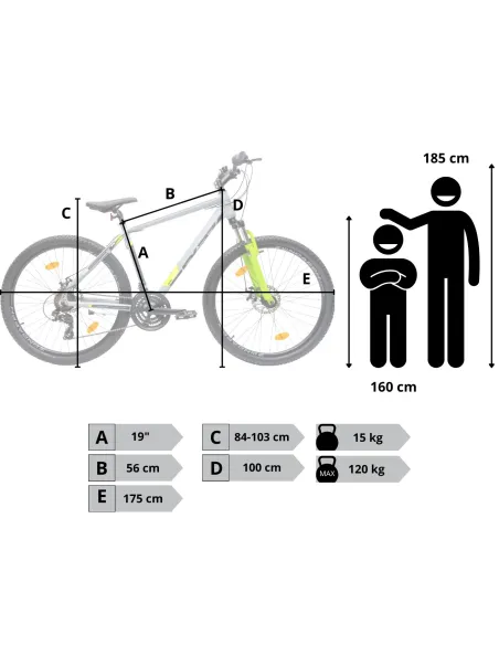 Rower Męski Górski 27,5" SHIMANO Aluminium MTB Amory Stopka Tarcze Dzwonek