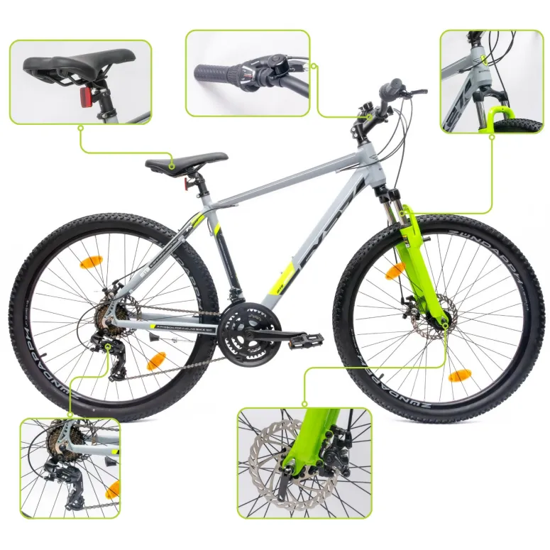 Rower Męski Górski 27,5" SHIMANO Aluminium MTB Amory Stopka Tarcze Dzwonek