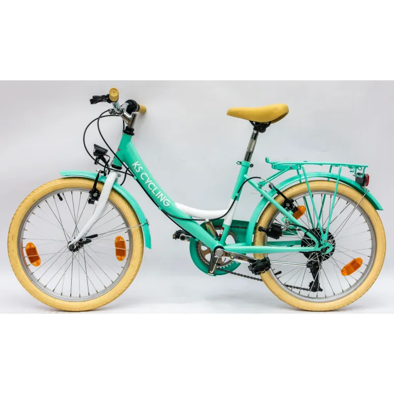 Rower Dziecięcy 20" Miejski Dziewczęcy Błotniki Bagażnik Oświetlenie Stopka