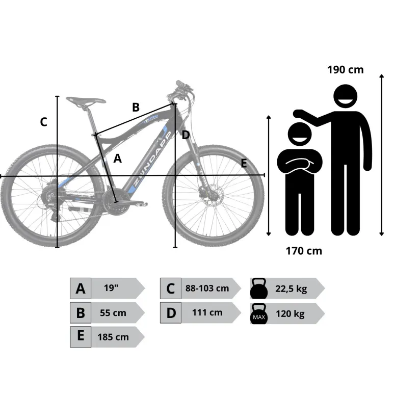 Rower Elektryczny Męski Damski Górski 27,5 MTB SHIMANO Amortyzacja 250 W