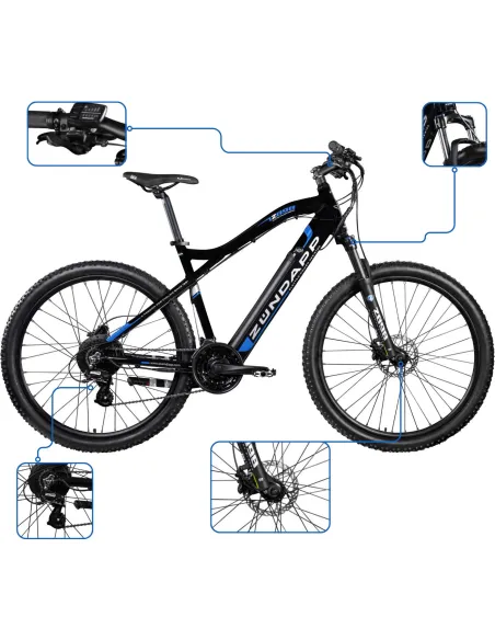 Rower Elektryczny Męski Damski Górski 27,5 MTB SHIMANO Amortyzacja 250 W