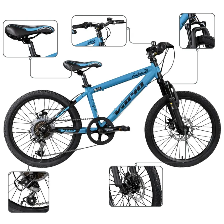 Rower Dziecięcy 20" Alu tarcze Tourney Revo 6-biegów Światła Odblaski Lekki