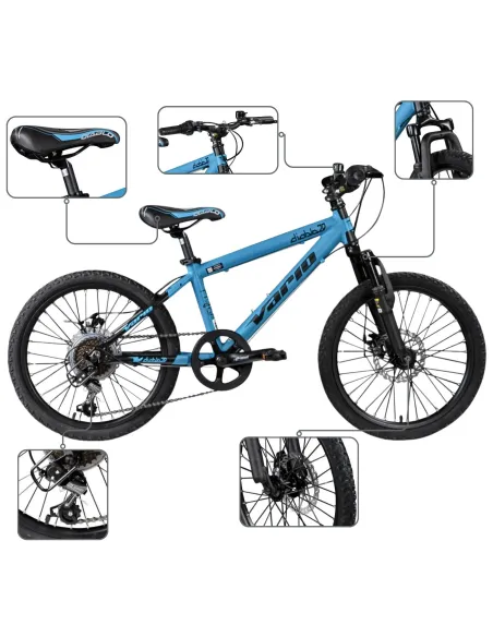 Rower Dziecięcy 20" Alu tarcze Tourney Revo 6-biegów Światła Odblaski Lekki