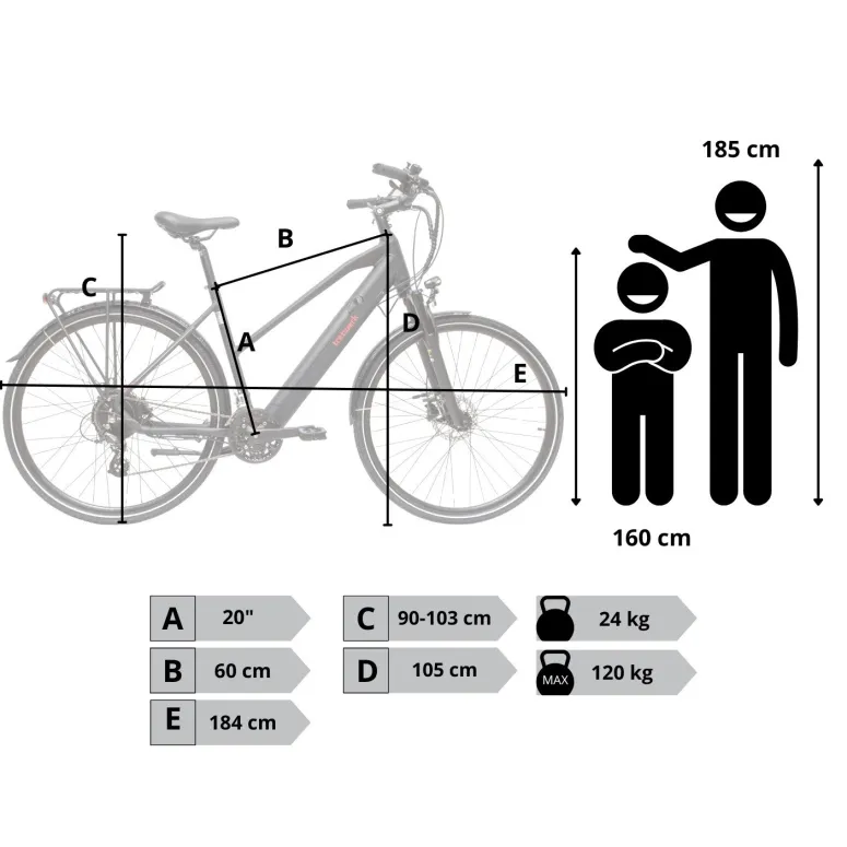 Rower Elektryczny Damski Trekkingowy Koła 28" Shimano 250W Amory Hydraulika
