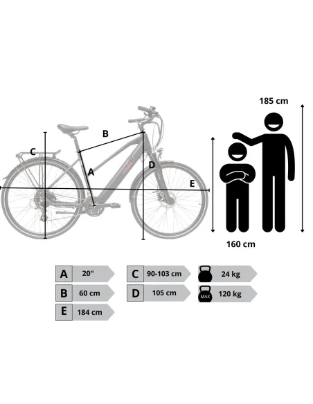 Rower Elektryczny Damski Trekkingowy Koła 28" Shimano 250W Amory Hydraulika