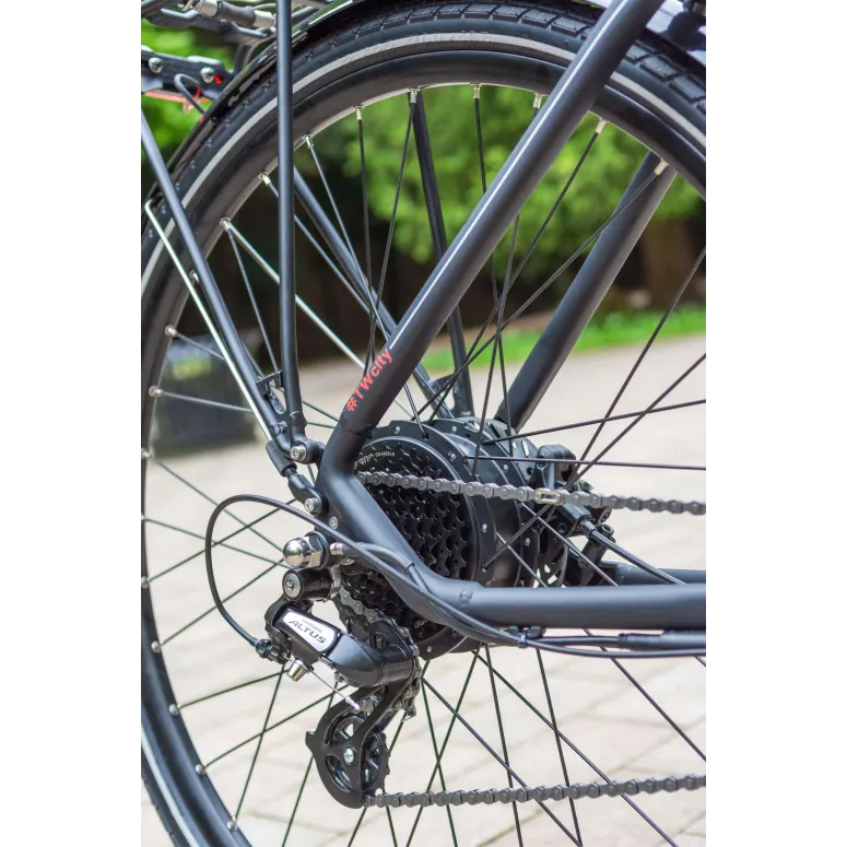 Rower Elektryczny Damski Trekkingowy Koła 28" Shimano 250W Amory Hydraulika