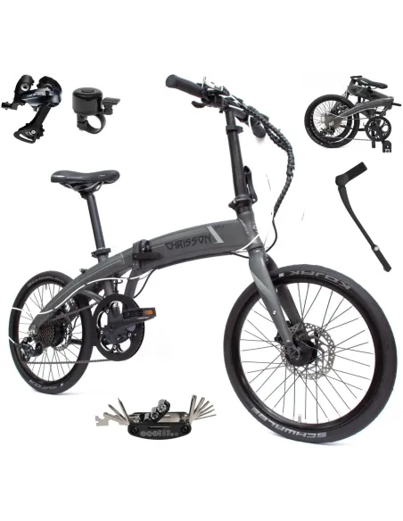 Rower Elektryczny Składany Koła 20" Męski Damski Składak 250 W ALU SHIMANO