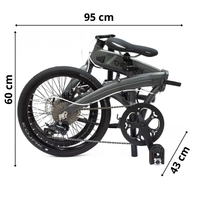 Rower Elektryczny Składany Koła 20" Męski Damski Składak 250 W ALU SHIMANO