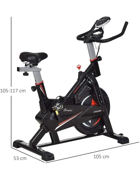 Rower Stacjonarny HomCom A90-200 Spinningowy LCD