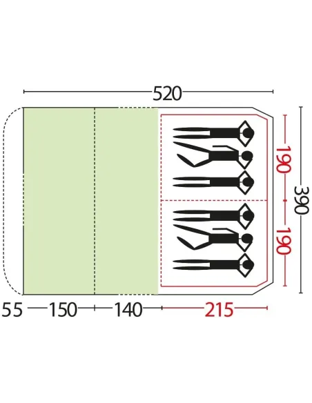 Namiot Turystyczny Bertoni Tende Comet 6 Osobowy