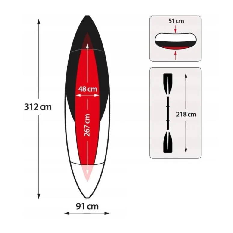 Kajak Dmuchany Intex Explorer K2 Dwuosobowy Wiosła
