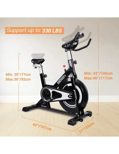Rower Stacjonarny ONETWOFIT OT125R Spinningowy LED