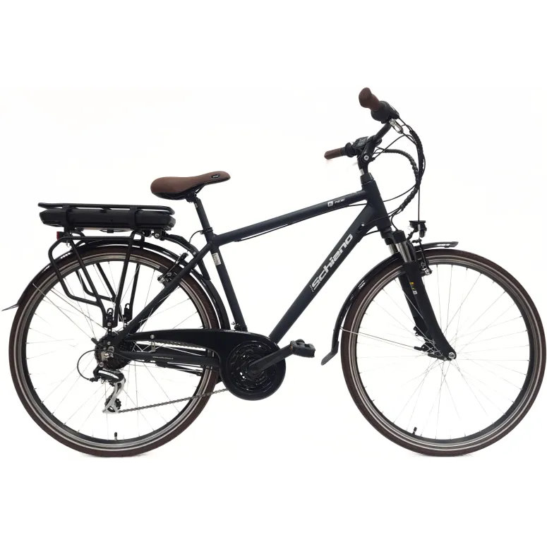 Elektryczny Rower Miejski 28 Męski Alu Wspomaganie Światła Bagażnik Dzwonek