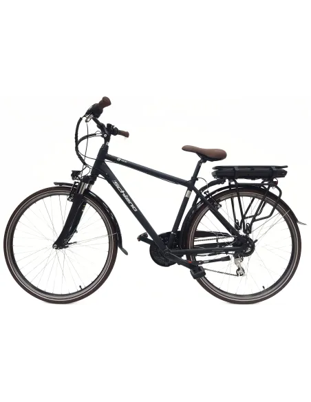 Elektryczny Rower Miejski 28 Męski Alu Wspomaganie Światła Bagażnik Dzwonek