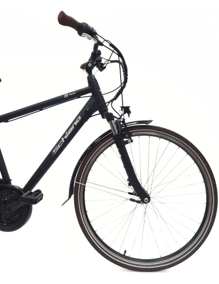 Elektryczny Rower Miejski 28 Męski Alu Wspomaganie Światła Bagażnik Dzwonek