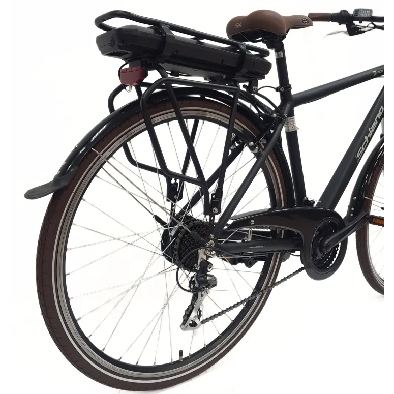 Elektryczny Rower Miejski 28 Męski Alu Wspomaganie Światła Bagażnik Dzwonek