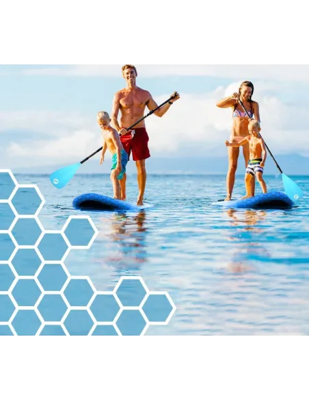 Deska Surfingowa SUP Exprotrek Paddle Niebieska Nadmuchiwana Max 150 kg 305 cm