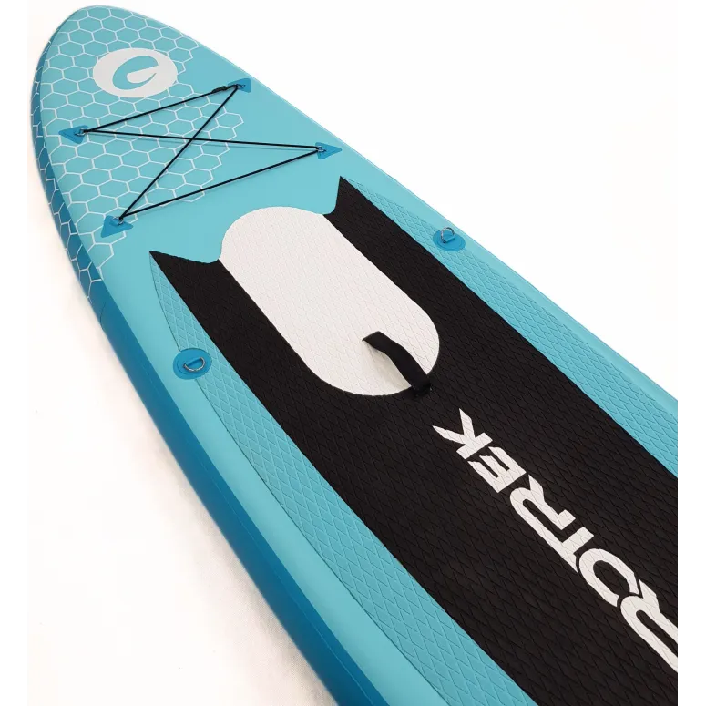 Deska Surfingowa SUP Exprotrek Paddle Niebieska Nadmuchiwana Max 150 kg 305 cm