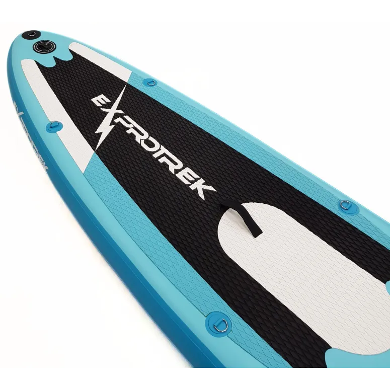 Deska Surfingowa SUP Exprotrek Paddle Niebieska Nadmuchiwana Max 150 kg 305 cm