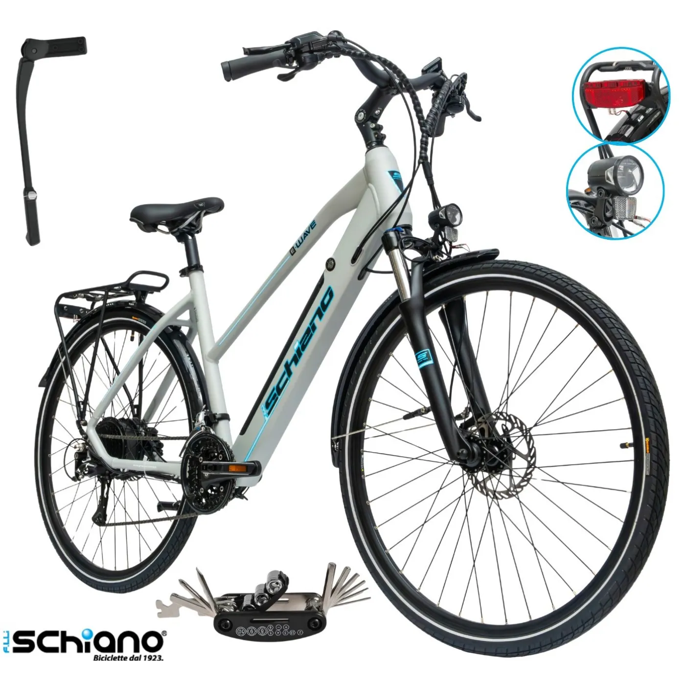 Rower Elektryczny Damski Trekkingowy Koła 28" ALU Hydraulika 250W Acera LCD