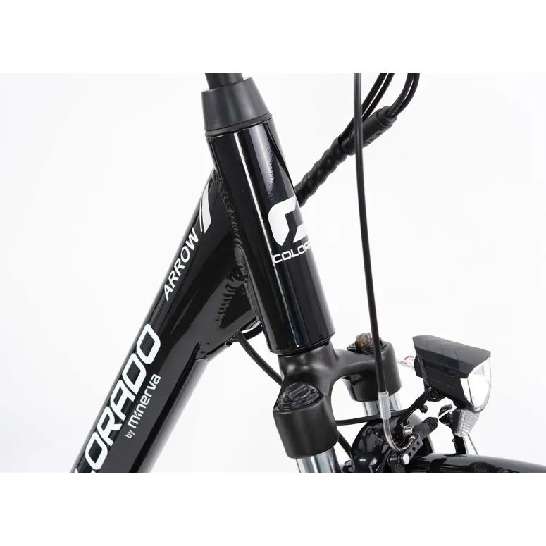 Rower Elektryczny Damski Miejski 28 Aluminium 250 W SHIMANO LCD Amortyzacja