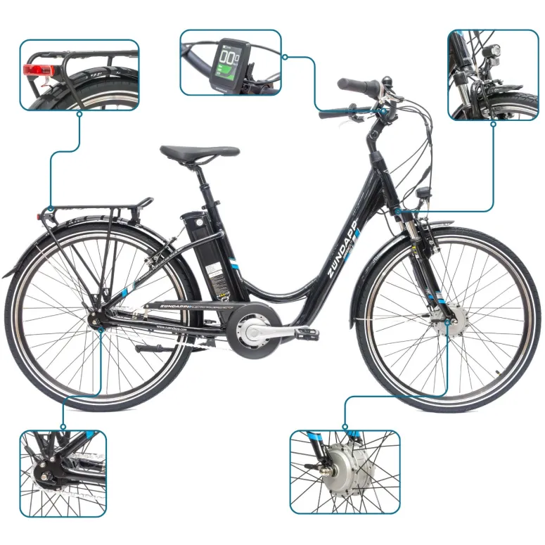 Rower Elektryczny Damski Miejski 26 SHIMANO Nexus Amory LCD Aplikacja 2025