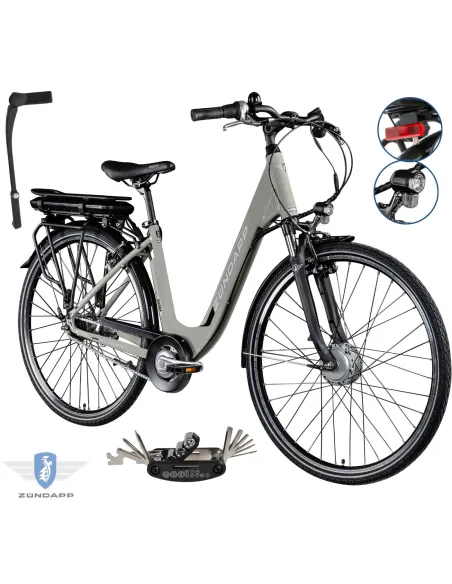 Rower Elektryczny Damski Miejski 28 Aluminium SHIMANO Nexus LCD Amortyzacja