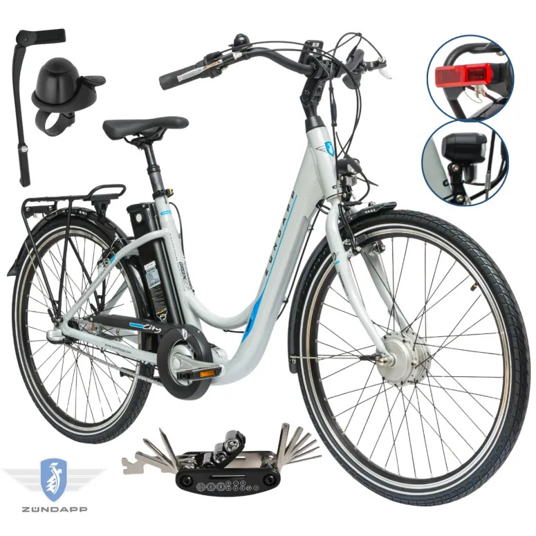 Rower Elektryczny Damski Miejski 26 SHIMANO Nexus LCD 250 W Aplikacja Pilot