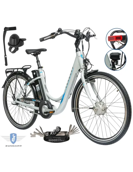 Rower Elektryczny Damski Miejski 26 SHIMANO Nexus LCD 250 W Aplikacja Pilot