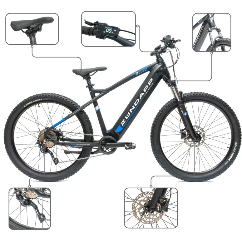 Rower Elektryczny Męski Damski Górski 27,5" MTB SHIMANO 2025 LCD Aplikacja