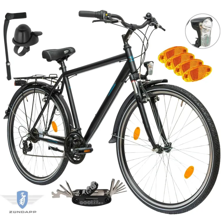 Rower Męski Trekkingowy 28" SHIMANO Błotniki Bagażnik Światła Dynamo Stopka