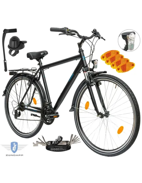 Rower Męski Trekkingowy 28" SHIMANO Błotniki Bagażnik Światła Dynamo Stopka