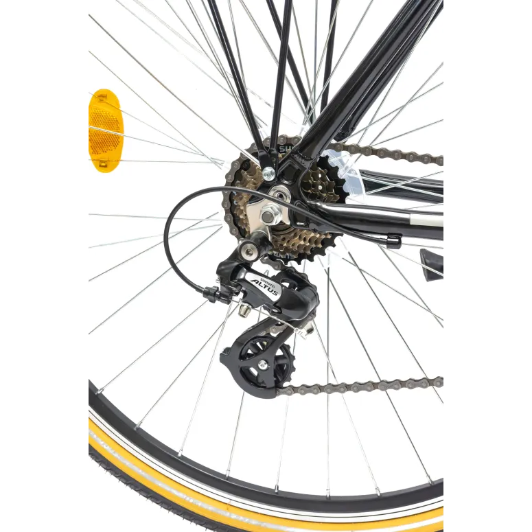 Rower Damski Trekkingowy 28" Aluminium SHIMANO Amortyzacja Światła Bagażnik