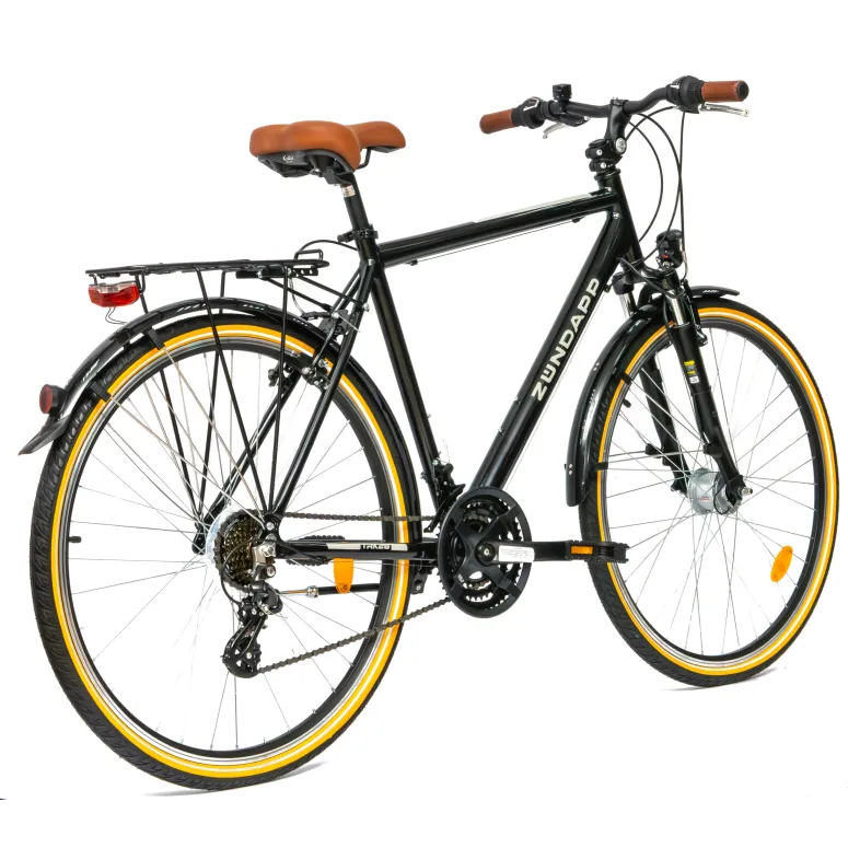 Rower Męski Trekkingowy 28" Aluminium SHIMANO Amortyzacja Światła Bagażnik