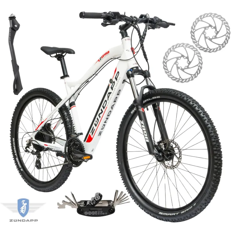 Rower Elektryczny Damski Męski Górski 27,5" SHIMANO LED 250 W Hydraulika