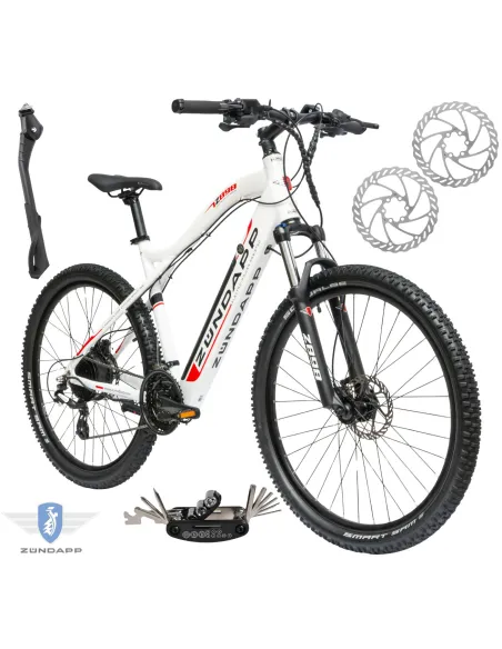 Rower Elektryczny Damski Męski Górski 27,5" SHIMANO LED 250 W Hydraulika