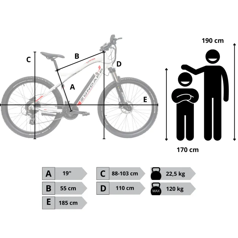 Rower Elektryczny Damski Męski Górski 27,5" SHIMANO LED 250 W Hydraulika