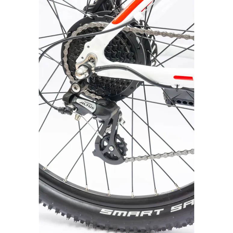 Rower Elektryczny Damski Męski Górski 27,5" SHIMANO LED 250 W Hydraulika