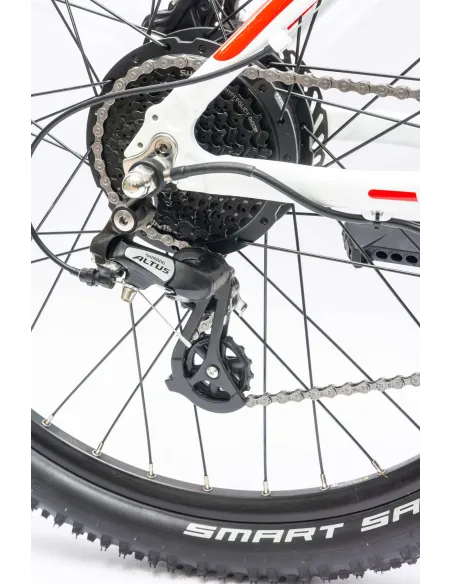 Rower Elektryczny Damski Męski Górski 27,5" SHIMANO LED 250 W Hydraulika