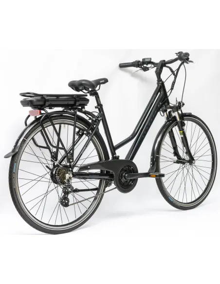 Rower Elektryczny Damski Trekkingowy 28" SHIMANO 250 W LED Alu Amory Stopka