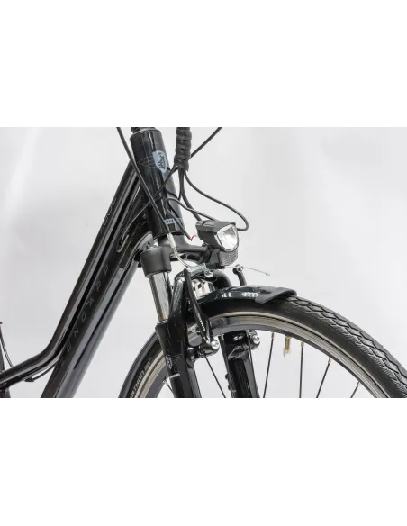 Rower Elektryczny Damski Trekkingowy 28" SHIMANO 250 W LED Alu Amory Stopka