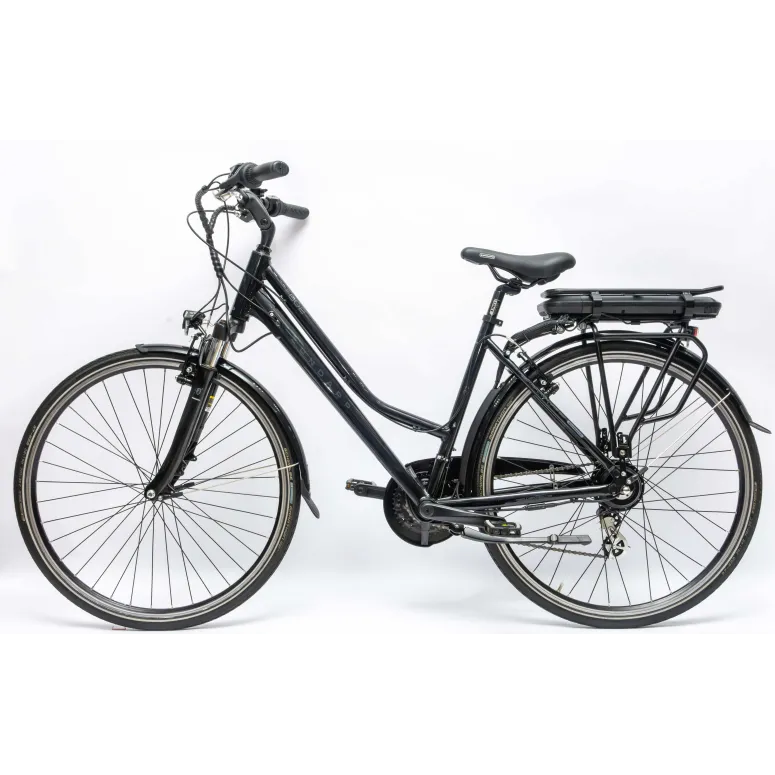 Rower Elektryczny Damski Trekkingowy 28" SHIMANO 250 W LED Alu Amory Stopka