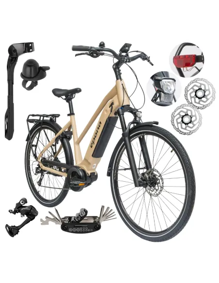 Rower Elektryczny Damski Trekkingowy 28" SHIMANO Hydraulika 250 W LCD Amory
